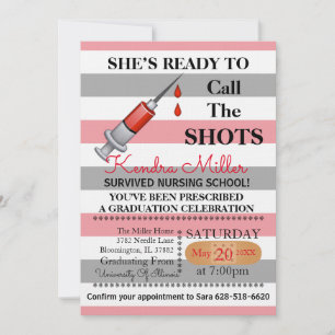 Invitación Está lista para llamar a la graduación de la Enfer