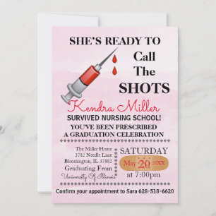 Invitación Está lista para llamar a la graduación de la Enfer