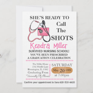 Invitación Está lista para llamar a la graduación de la Enfer