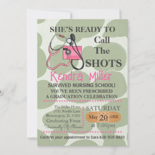 Invitación Está lista para llamar a la graduación de la Enfer