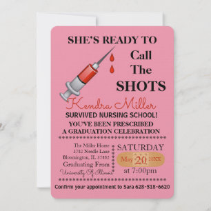 Invitación Está lista para llamar a la graduación de la Enfer