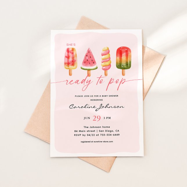 Invitación Está Lista Para Parir Cumple Bebé Paletas  (Subido por el creador)