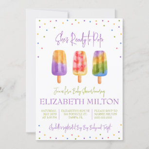 Invitación ¡Está lista para pop! Baby Shower con temas de Pop