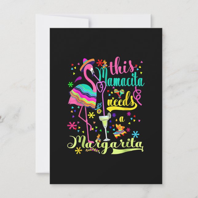 Invitación Esta Mamacita Necesita Un Cin Funny De Margarita F (Anverso)