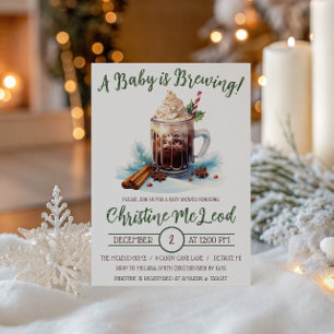 Invitación Está naciendo un bebé, Baby Shower de Café con Hie
