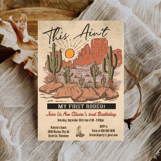 Invitación Esta no es mi primera fiesta de cumpleaños de Rode