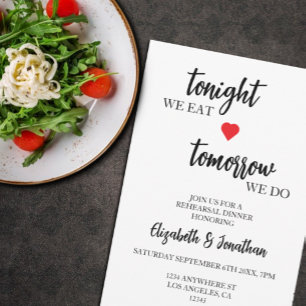 Invitación Esta Noche Comemos, Mañana Hacemos Cena De Ensayos