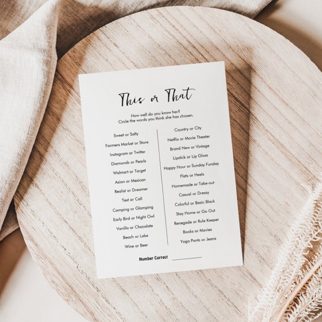 Invitación Esta o esa carta de juego (Subido por el creador)