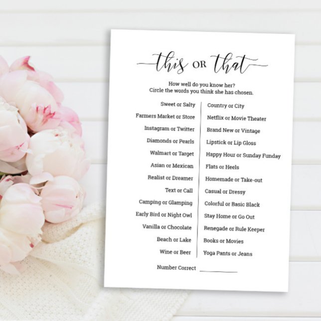 Invitación Esta o esa carta de juego (Subido por el creador)