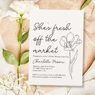 Invitación Está recién salida de la ducha de novia del mercad