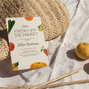 Invitación Está recién salida de la ducha de novia del mercad