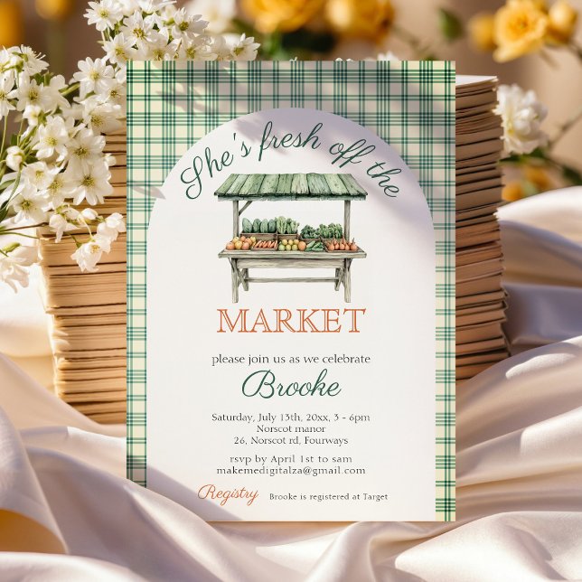 Invitación Está recién salida del mercado Bridal Shower (Subido por el creador)