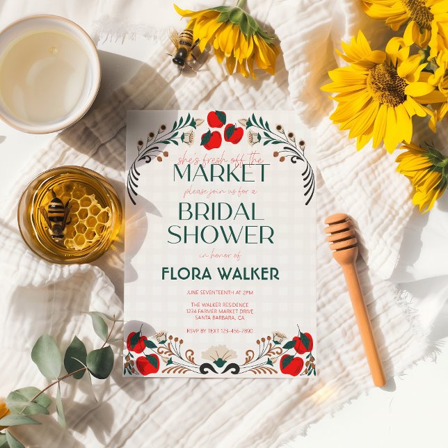 Invitación Está recién salida del mercado de la ducha de novi (Subido por el creador)