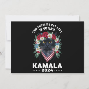 Invitación Esta Señora Gata Sin Hijos Está Votando Kamala
