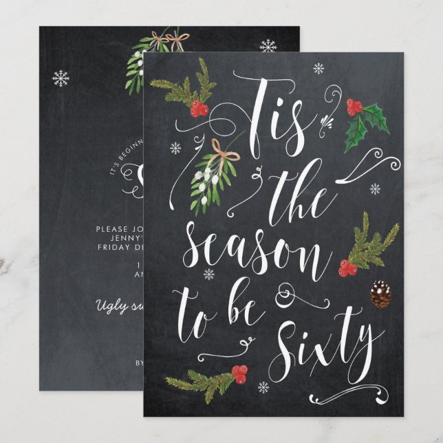 Invitación Esta temporada será de sesenta navidades de vacaci (Anverso / Reverso)