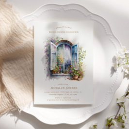 Invitación Estabilidad de la ducha de novia en las ventanas d
