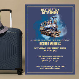 Invitación Estación siguiente del tren rodante de viajes de j