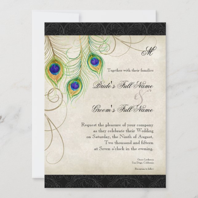 Invitación Estacionamiento de casamiento de casamiento negro  (Anverso)