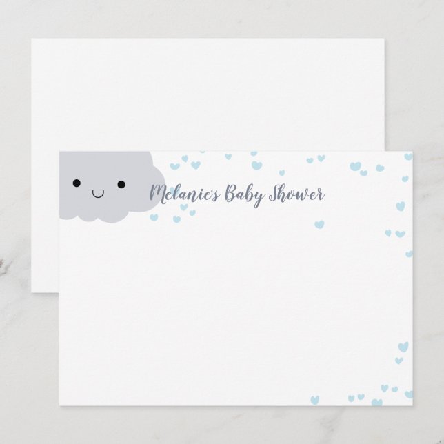 Invitación Estacionamiento de Personalizados de Baby Shower C (Anverso / Reverso)