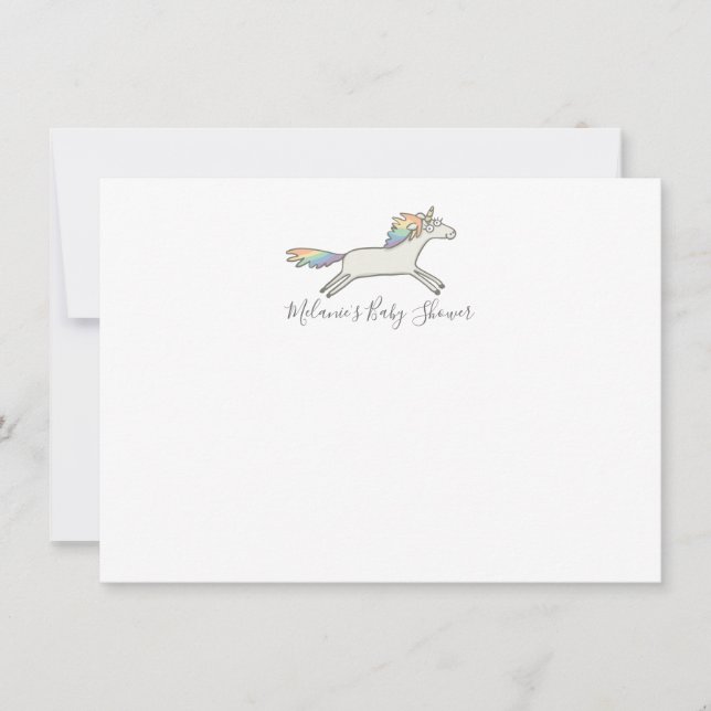 Invitación Estacionamiento de unicornio limpio de Personaliza (Anverso)