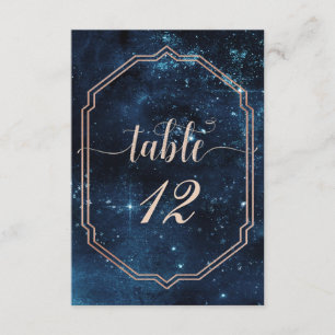 Invitación Estacionamiento del número de la tabla de galaxias