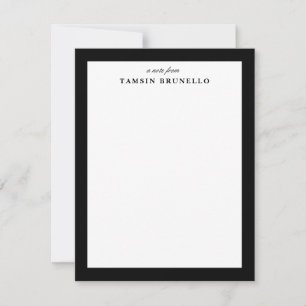 Invitación Estacionamiento personal tradicional en blanco y n