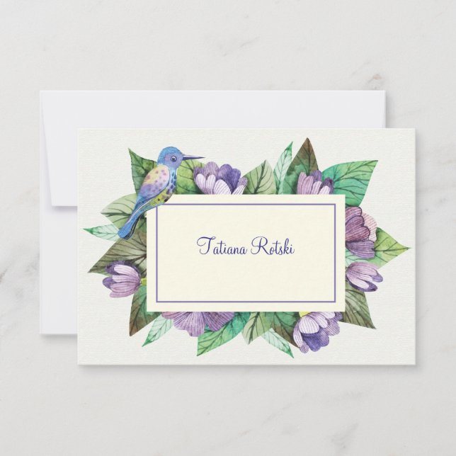 Invitación Estacionamiento personalizado de Lavender Blue (Anverso)