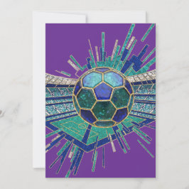Invitación Estadio de Fútbol Mosaico Explosión Abstracto Copa