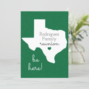 Invitación Estado Verde de Reunión Familiar de Texas