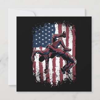 Invitación Estados Unidos Luchando contra la Bandera American