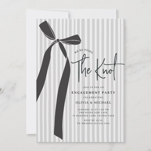 Invitación Estamos atando el compromiso de Knot (Anverso)