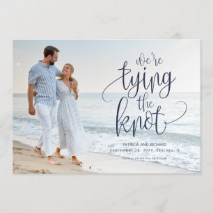 Invitación Estamos Atando El Nudo Boda Guardar La Fecha Foto
