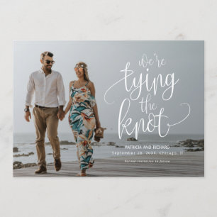 Invitación Estamos Atando El Nudo Boda Guardar La Fecha Foto