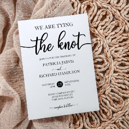 Invitación Estamos Atando El Nudo Chic Caligrafía Boda