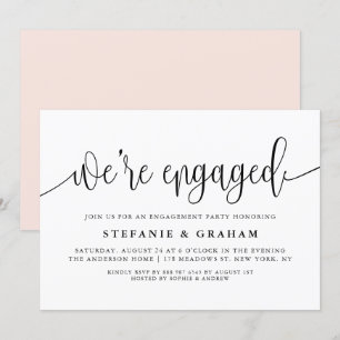 Invitación Estamos comprometidos con la fiesta de compromiso