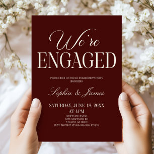 Invitación Estamos comprometidos Fiesta de compromiso de boda