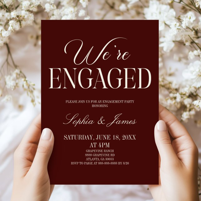 Invitación Estamos comprometidos Fiesta de compromiso de boda (Subido por el creador)