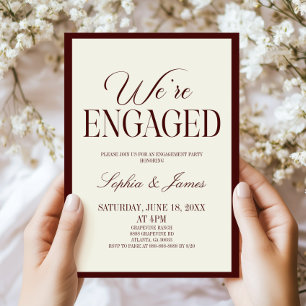 Invitación Estamos comprometidos Fiesta de compromiso de boda
