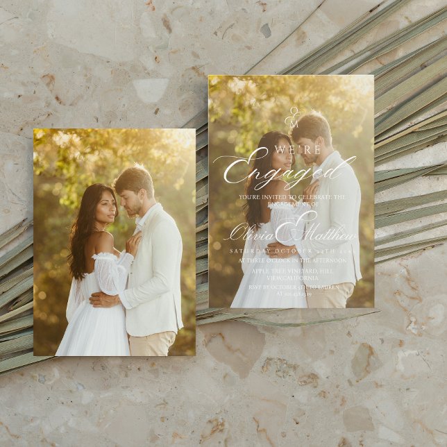 Invitación Estamos Comprometidos Fiesta de Compromiso de Foto (Subido por el creador)