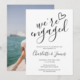 Invitación Estamos comprometidos Foto de la fiesta de comprom