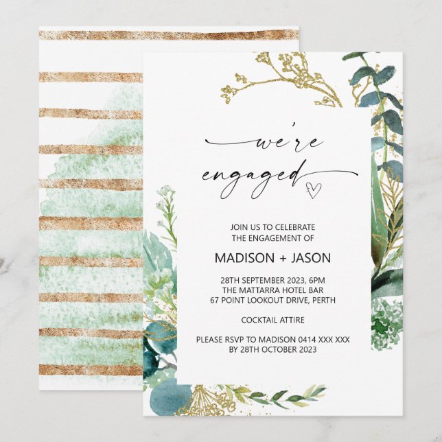 Invitación Estamos comprometidos Partido Compromiso Verde y O (Anverso / Reverso)