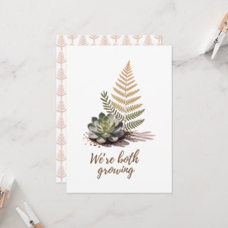 Invitación Estamos Creciendo Ambos Diseño Botánico de Suculen