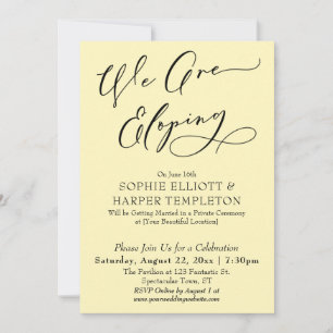 Invitación Estamos Eligentes, Simple Celebración Amarilla Pál