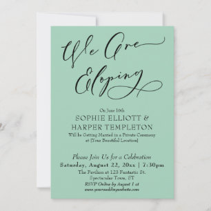 Invitación Estamos Eligentes, Simple Celebración Verde Ligera