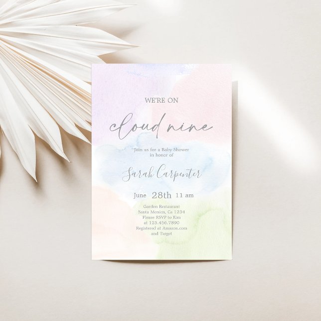 Invitación Estamos en Cloud Nueve Baby Shower (Subido por el creador)