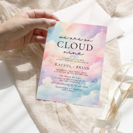 Invitación Estamos en Cloud Nueve Dreamy Sky Baby Shower