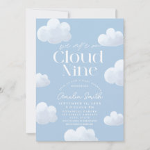 Estamos en Cloud Nueve Modernas Blue Cloud Baby Sh