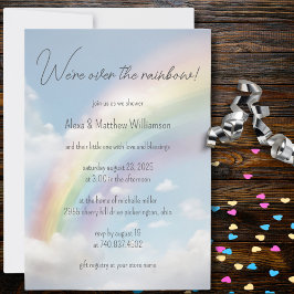 Invitación Estamos en el Baby Shower arcoiris