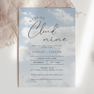 Invitación Estamos en el Baby Shower de Cloud 9