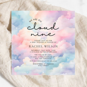 Invitación Estamos en el Baby Shower de Cloud 9